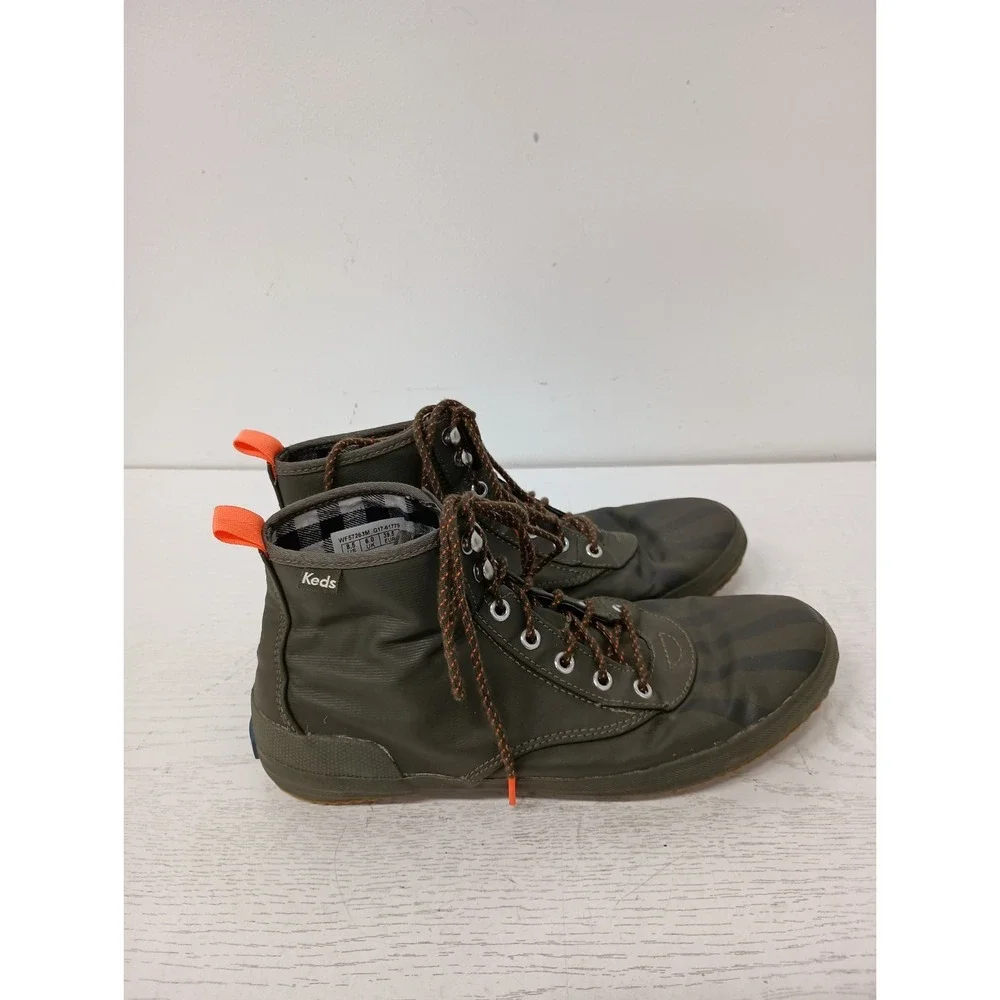 Keds Womens Scout Boots Size 8.5 Olive Green Canvas Insulated Water Resistant